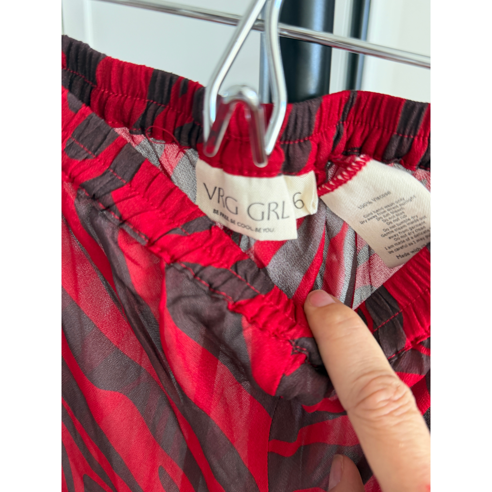 VRG GRL Red Zebra Print Pants - Picture 4 of 4